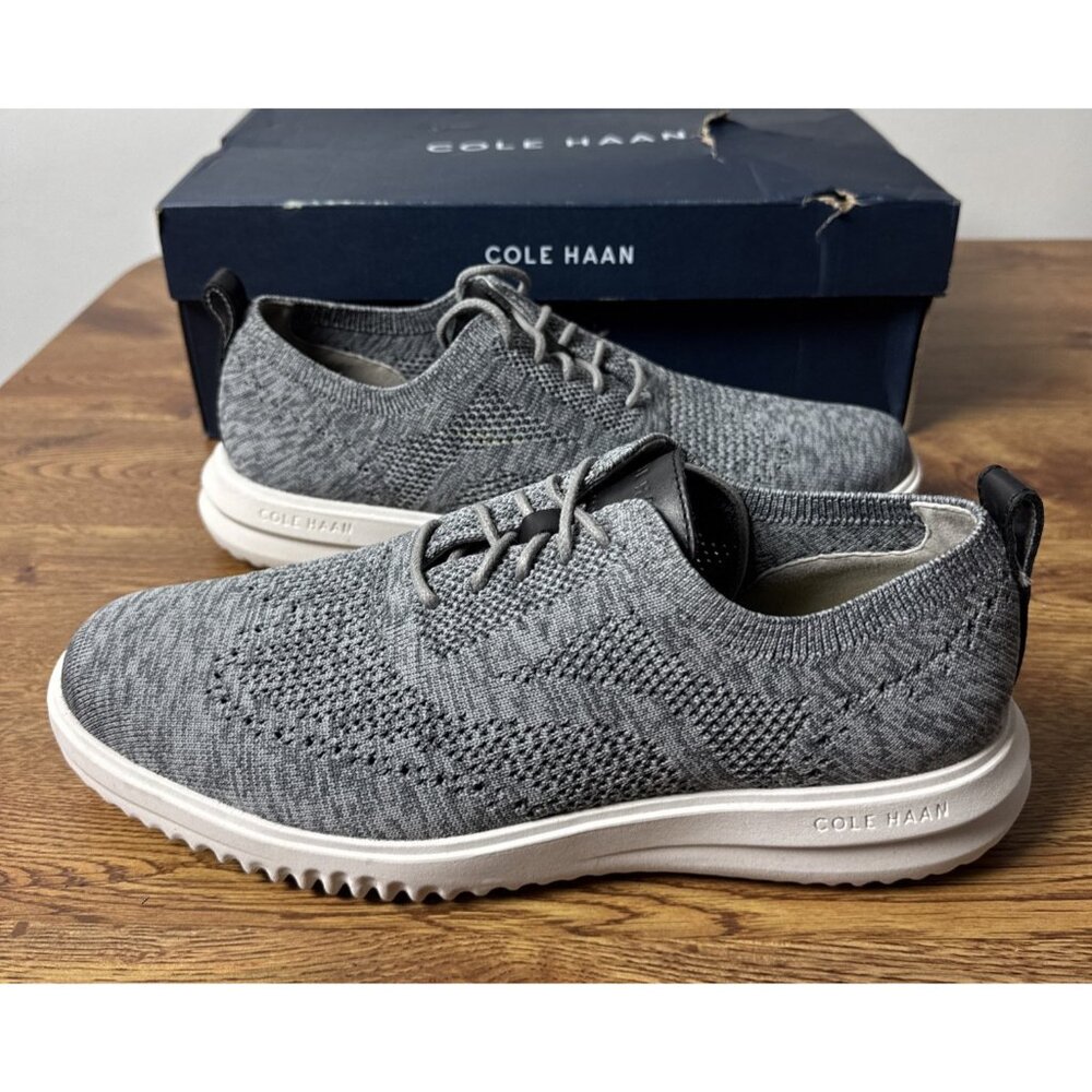 Cole Haan Mens Original Grand Stitchlite Wingtip Oxford Shoes Cloudburst Size 9M